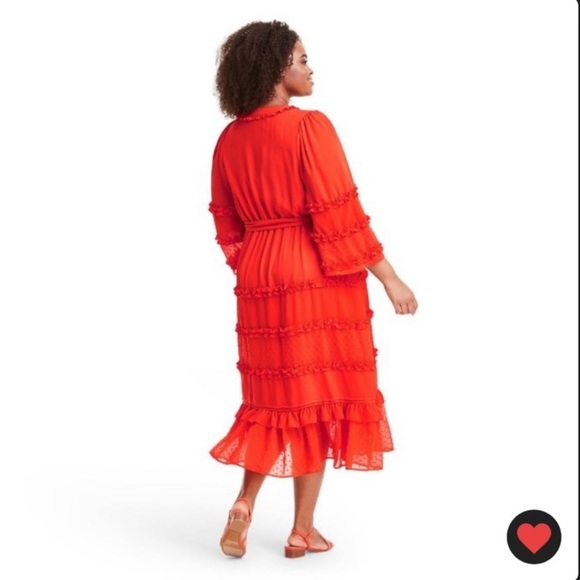 NWT! Alexis red orange dress - Picture 2 of 8
